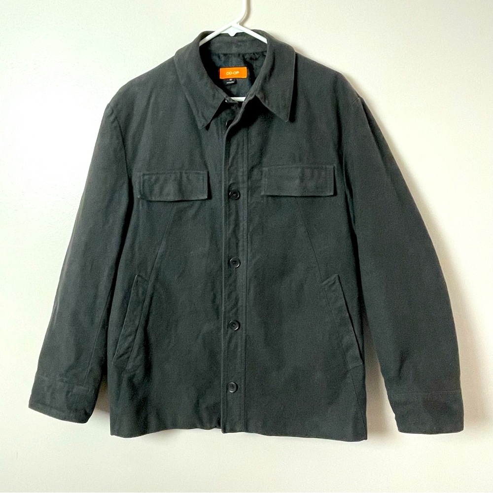 REI CO-OP Jacket Utility Button Up Lined Heavy Flannel Dark Gray sz 50